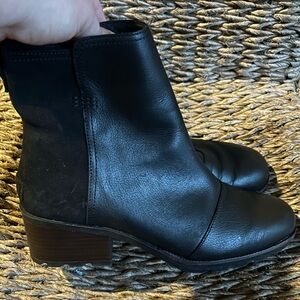 Black Leather Ankle Boots Sorel